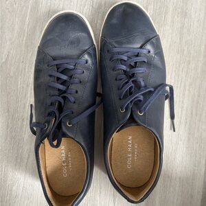 Cole Haan Men's Dark Blue Leather Sneakers